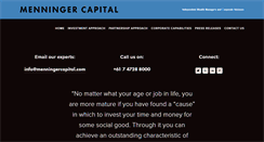 Desktop Screenshot of menningercapital.com